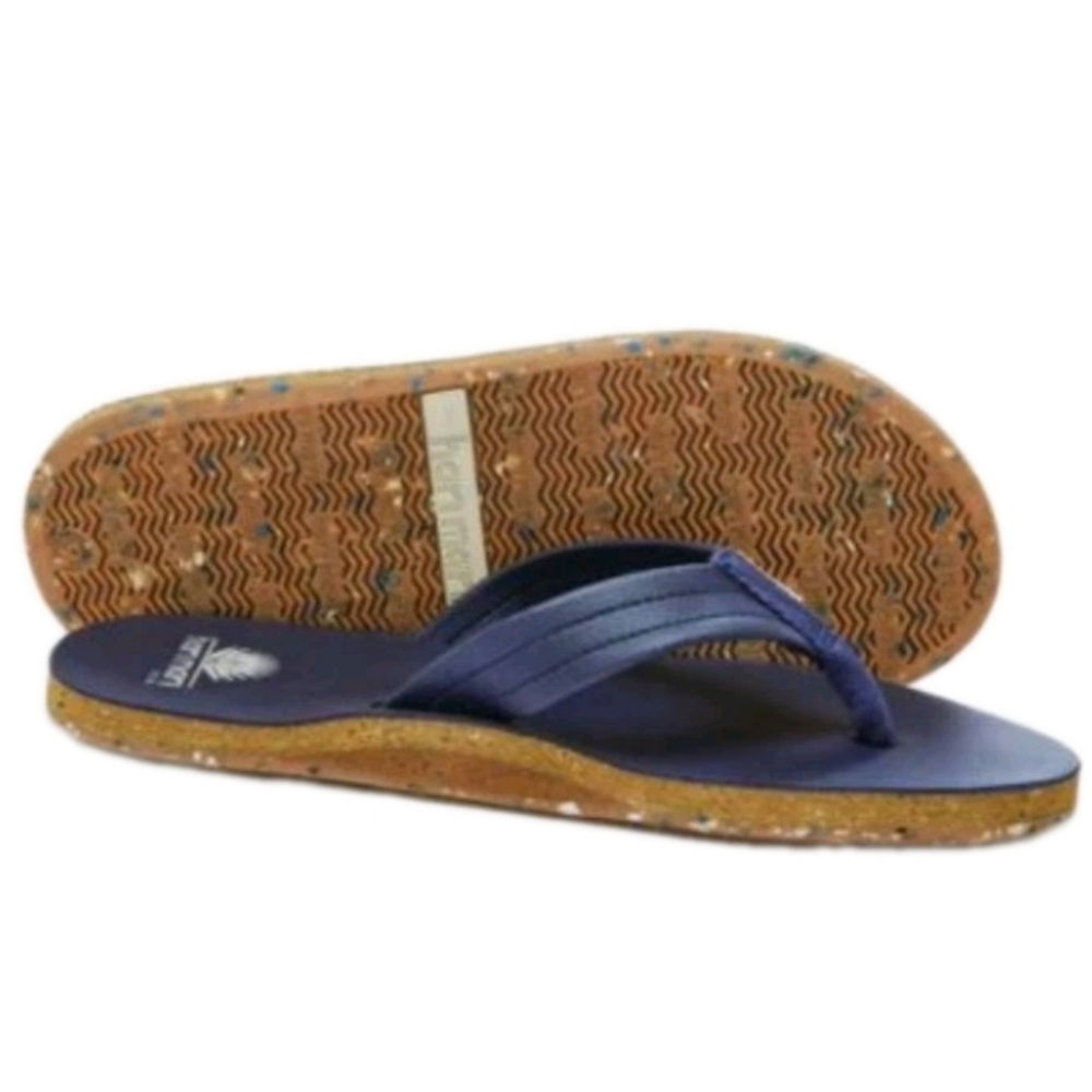 Hari Mari Sonoros Flip Flop Sandals Beach Pool Sustainable Eco-friendly Navy NEW